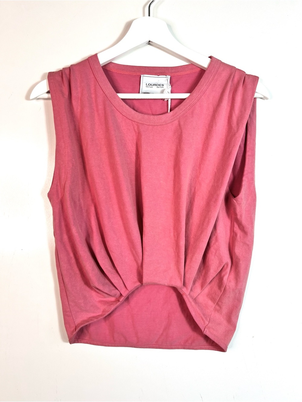 RARE NWT Lourdes New York Gathered Pink Crop Top Size Small - Picture 3 of 10